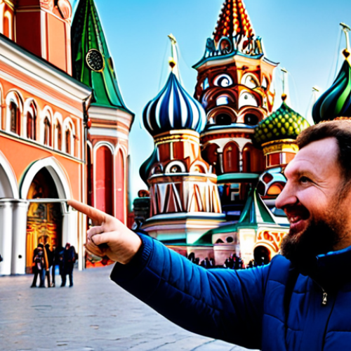 **

"A vibrant Instagram post showcasing a guided tour of Saint Basil's Cathedral in Moscow. The guide is enthusiastically pointing out architectural details to a small group of tourists. Focus on the colorful domes and the lively atmosphere. Include the Instagram logo subtly in the corner. Safe for work, appropriate content, fully clothed, professional, vibrant colors, high resolution."

**